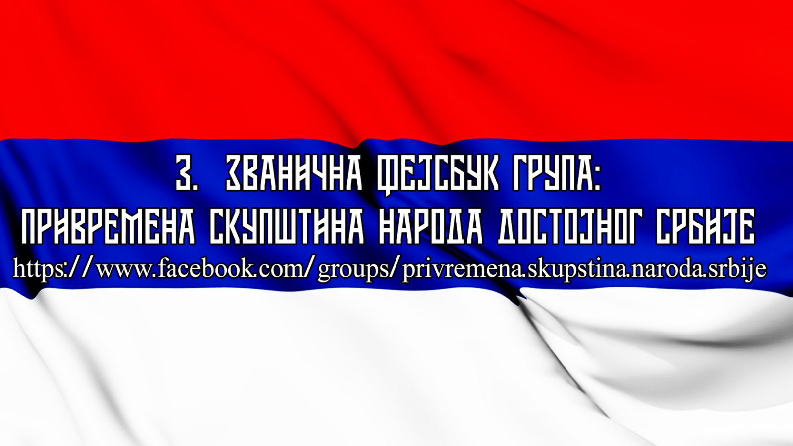 Фејсбук група Привремене Скупштине народа достојног Србије
