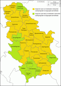 mapa sa formiranim LS i NS